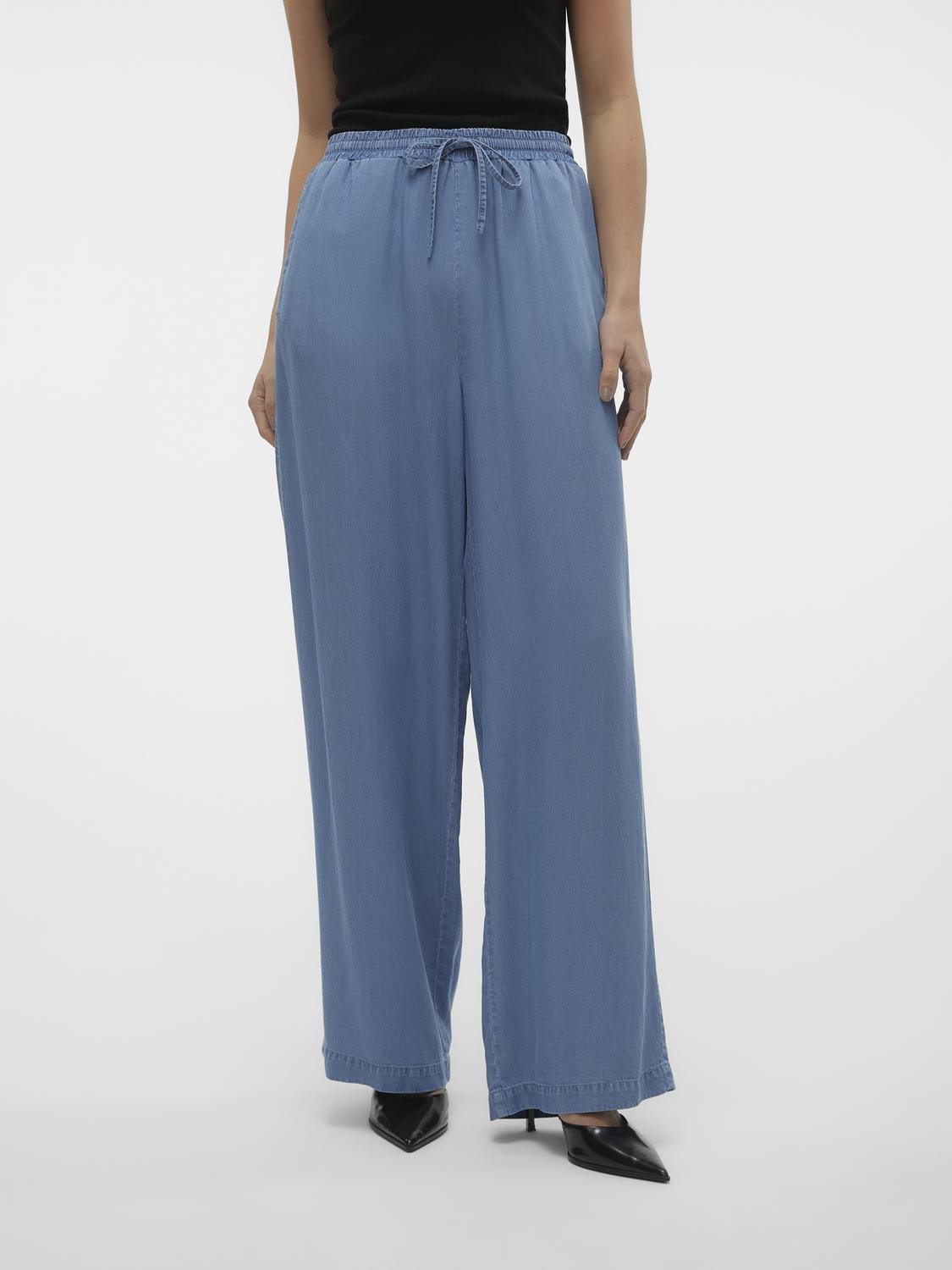 VMBREE Trousers - Medium Blue Denim - VERO MODA & VILA Bergvik